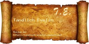 Tandlich Evelin névjegykártya